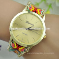 2014 Newest arrival ethnic flavor DIY fabric strap watch